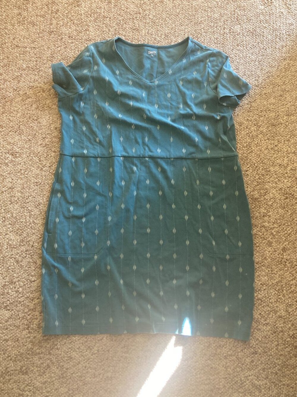 Duluth Trading knee length stretch cotton jersey dress size XXL